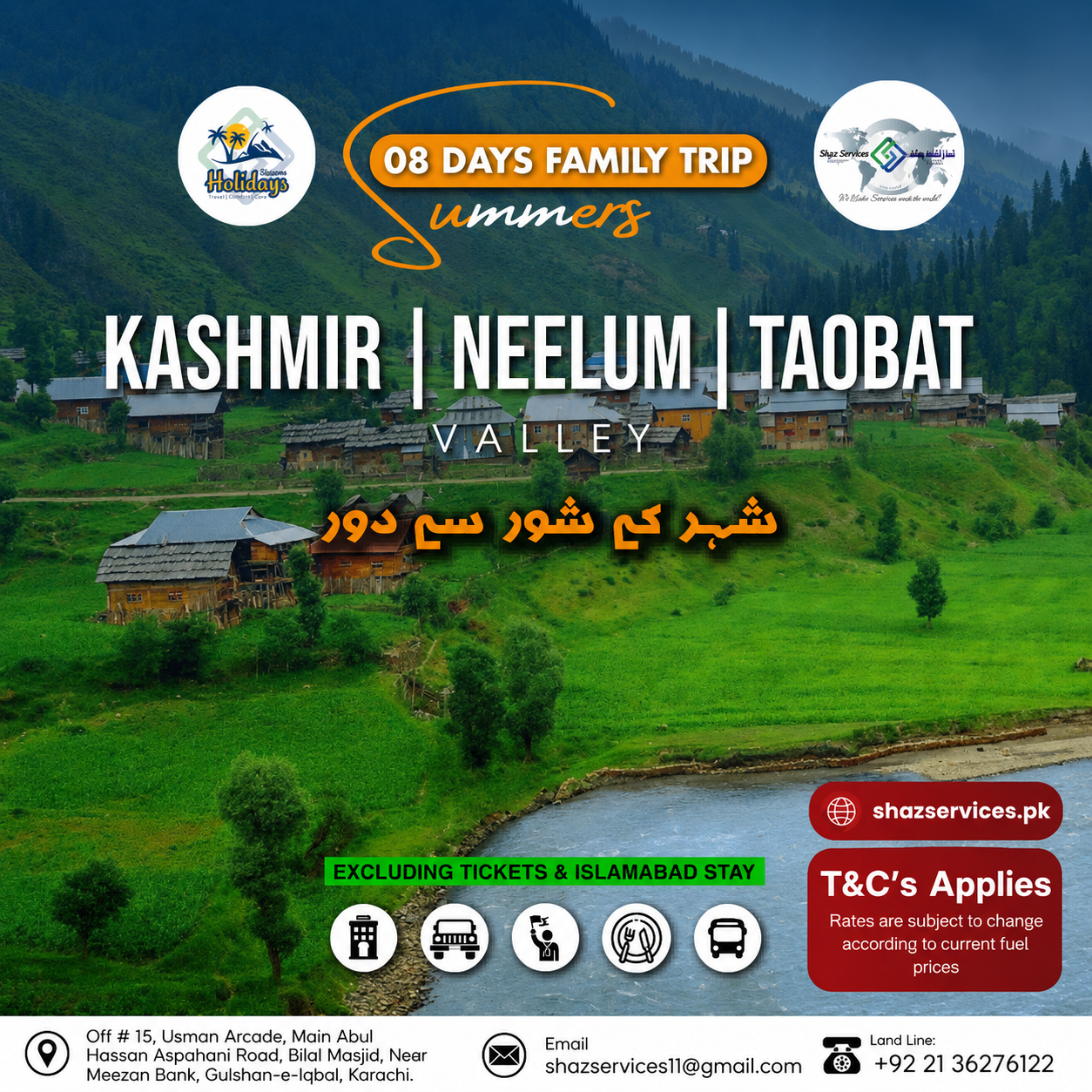 Kashmir Neelum Taobat Domestic Tour Package